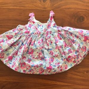 Floral pink and blue dress